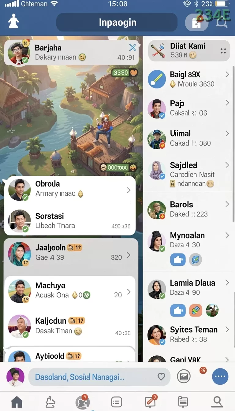 Cuplikan layar KAMARTOTO — menu navigasi