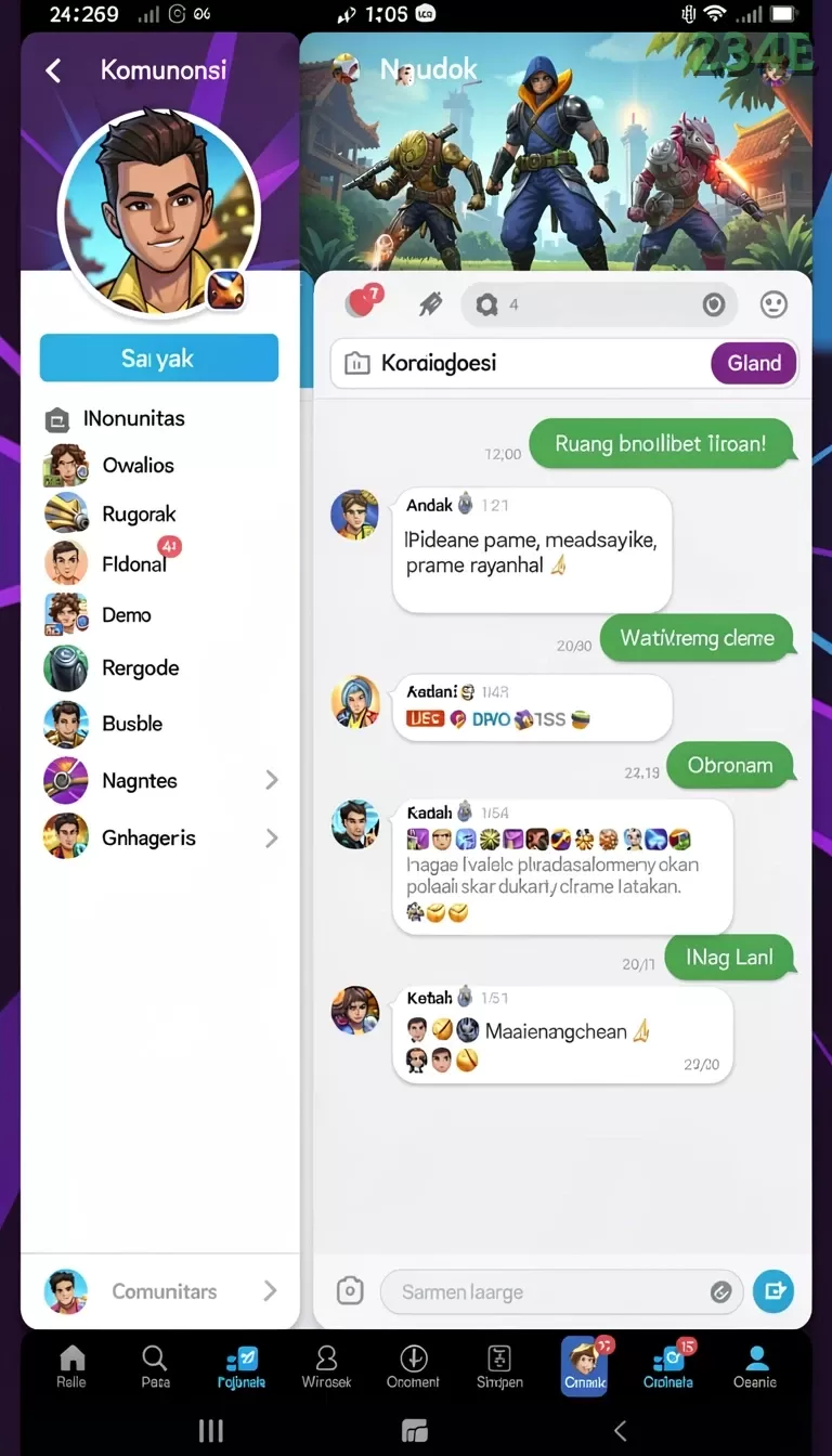 Cuplikan layar 98SPIN — menu navigasi